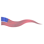 Wavy American Flag Banner