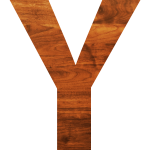 Y letter in wooden style