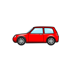 A hatchback car vector illustration