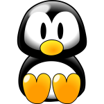 Color baby penguin vector image