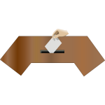 Vector image of top view of election voting box