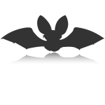 Silhouette vector image of black bat