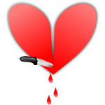 Broken glossy heart vector image