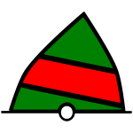 conical buoy green-red-green