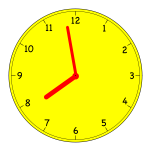 clock just before 8