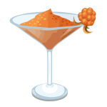 Vector image of drinking glass with orange cocktail