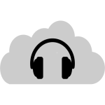 Clour audio storage vector symbol