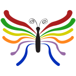 Colorful bug symbol