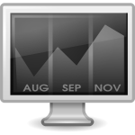 Calendar on computer screen vector image