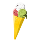 Cornet ice cream vector image