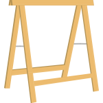 Vector illustration of sawhorse for woodwork