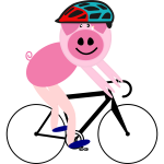 cycling pig