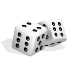 Vector clip art of game playing dice