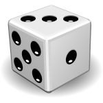 Vector image of game dice close-up