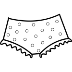 Black and white dotted panties vector image