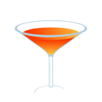 Vector illustration of orange cocktail