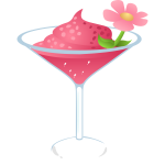 Vector image of pink cocktail