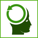 Eco think vector icon