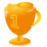 Vector illustration of first place trophy