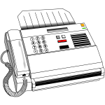 Fax machine vector image