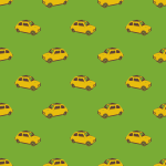 fiat yellow seamless pattern