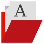 Red folder vector image