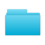 Blue folder symbol