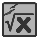 Vector illustration of gray PC calculation document icon