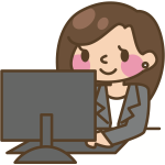 Female computer user vector image