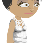 Flapper lady cartoon