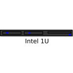 Single unit network server vector illustration