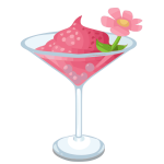 Pink Lady cocktail vector clip art