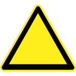 Blank hazard warning sign vector image