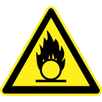 Flammable hazard warning sign vector image