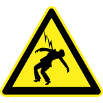 Thunder hazard warning sign vector image