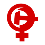 Feminism, hammer and sickle