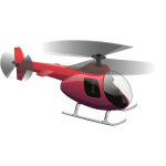 Red helicopter vector drawing