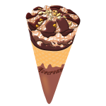 Chocolate ice cream vector graphics