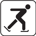 US National Park Maps pictogram for an iceskating rink vector image