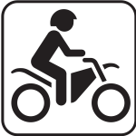 US National Park Maps pictogram for motorbikes only traffic vector image