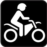 Pictogram for motorbikes only vector image