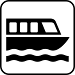 US National Park Maps pictogram for a boat port vector image