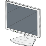 PC monitor vector drawing