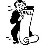 Man worried about the bill vector