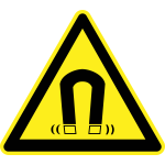 Magnets warning symbol