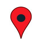 Map location pin in red color