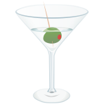 Glass of Martini cocktail vector graphics