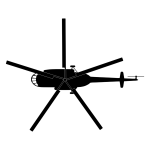 Mi-17 helicopter top view silhouette