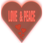 Love and peace in heart vector image