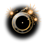 New Year celebration clock vector image